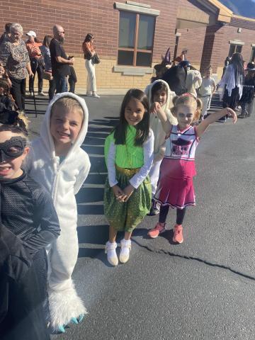 Students at the costume parade