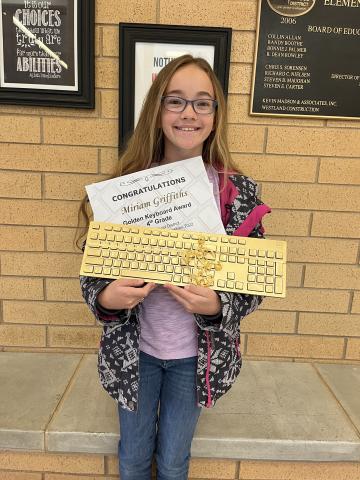 4th grade golden keyboard winner
